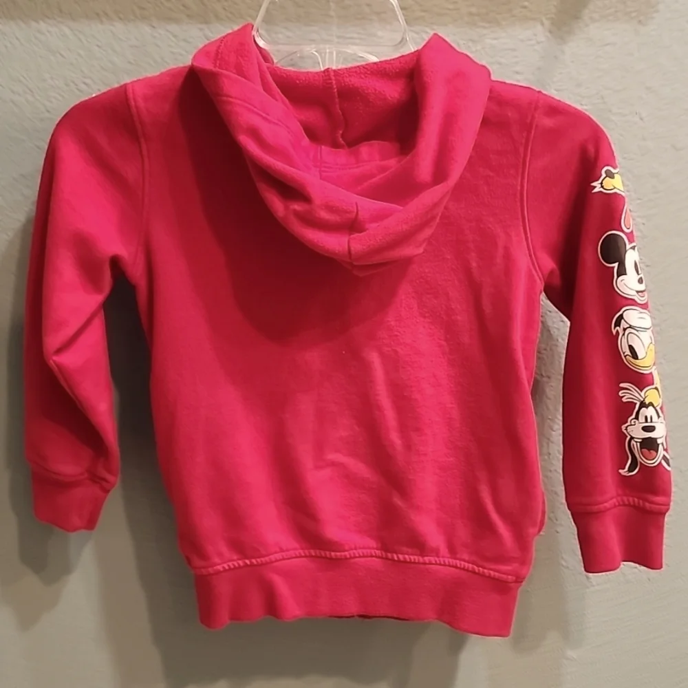 Disney Mickey Mouse Zip Hoodie Red Size 6